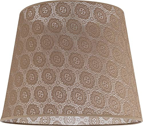 Großer Lampenschirm Stoff aus Häkel-Spitze für Hängelampe E27 Ø38cm konischer Schirm Pendelleuchte
