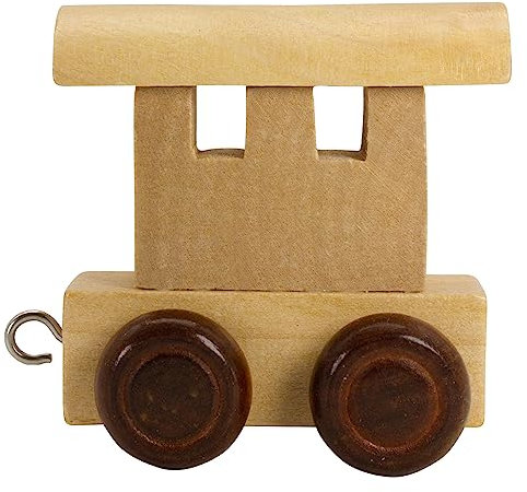 Buchstabenzug aus Holz, Buchstaben Zug, Lok, Waggon, A-Z, H je ca. 5,5 cm, Wunschname (Waggon)