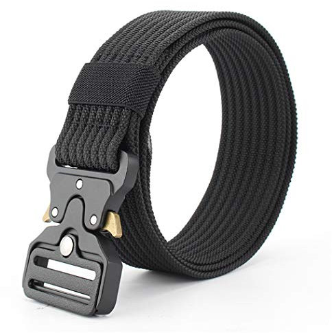 Taktischer Gürtel Unisex Gürtel Nylon Canvas Belt, Schnellverschluss Military Style Shooters Nylon Gürtel mit Metallschnalle