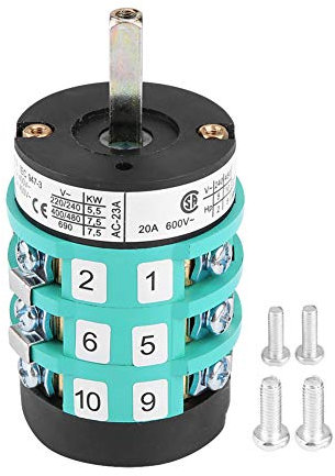 Aramox Interruptor de motor mecánico Interruptor cambiador de neumáticos 220V/380V Interruptor delantero y trasero (a)