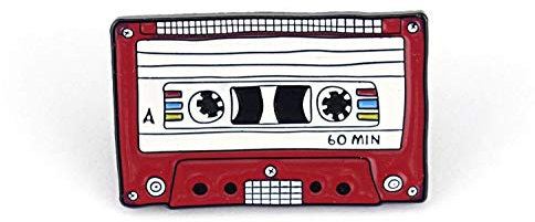 Naehgedoens.de Pin Old School Kassette | Tape | A-Seite | Rost-Rot | Brosche | Anstecknadel | Anstecker