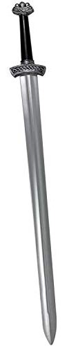 LOOYAR 104,1 cm Wikinger Alter Mittelalter PU Schaum Schwert Waffe Spielzeug für Berserker Soldat Ritter Krieger Kostüm Kampf Spielen Halloween Cosplay LARP