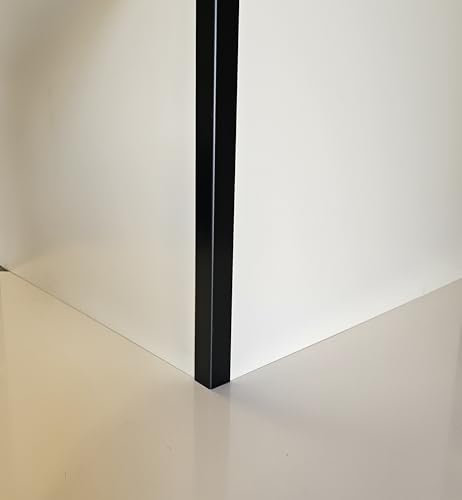 Lot 5 Cornières d'angle Noir RAL 9005 SAT - épaisseur 1,5 mm - Longueur 150 cm (2 cm x 2 cm)