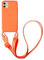 Emlivi Handykette Hülle kompatibel mit iPhone 11 Necklace Hülle mit Kordel Handyhülle Nylon Schultergurt zum Umhängen Silikon TPU Schutzhülle mit Stylische Band kompatibel mit iPhone 11, Orange