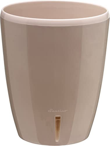 Santino Orchideentopf D 15cm Selbstbewässernder Topf mit Dochtsystem und Wasserstandsanzeige für den Innenbereich - Sand - 2L