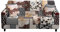 FANSU Stretch Sofabezug Antirutsch Sofaüberwürfe mit Armlehnen, Böhmischer Patchwork-Stil Ecksofa L Form Sofa/Couchbezug/Sesselbezug für Wohnzimmer Wohnkultur (Landhausstil,4 Sitzer)