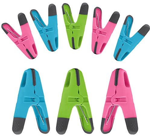 Pinzas de ropa de agarre suave para línea de lavado, resistentes y duraderas, de agarre suave que protegen de las manchas de clavijas, resistentes al óxido, pinzas de plástico en colores brillantes