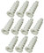 AERZETIX - C57868 - Set di 10 tasselli per calcestruzzo cellulare e cartongesso Ø15x70mm - in poliammide - colore bianco