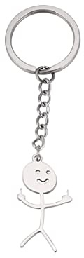 Porte-clés Doodle personnalisé Doodle Visage Souriant Face Middle Foodle Cool Porte-clés Cadeau créatif Unique fait à la main Adolescent Fille Garçon