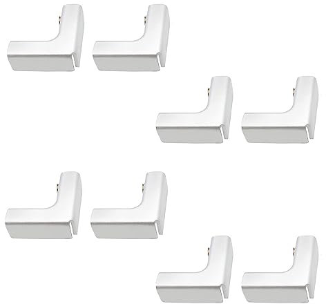 UFURMATE Glasverbinder, Glasklemme, 2-Wege-Glasverbinder, randloser Clip-Halter zur Befestigung von Aquarien, Glas-Windschutz, Glasvitrine, für 4–7 mm Dicke, 8 Stück