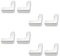 UFURMATE Glasverbinder, Glasklemme, 2-Wege-Glasverbinder, randloser Clip-Halter zur Befestigung von Aquarien, Glas-Windschutz, Glasvitrine, für 4–7 mm Dicke, 8 Stück