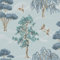 SOPHIE LAURENCE Mauve Willow Woodland Wallpaper - Birds Trees Forest Vintage - Thick Solid Heavy Duty Textured Wallpaper (Blue, Full Roll)