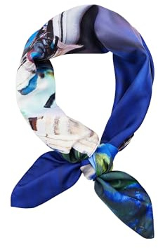 Desigual Fou_CADAQUES CARR Foulard, Blue, One Size