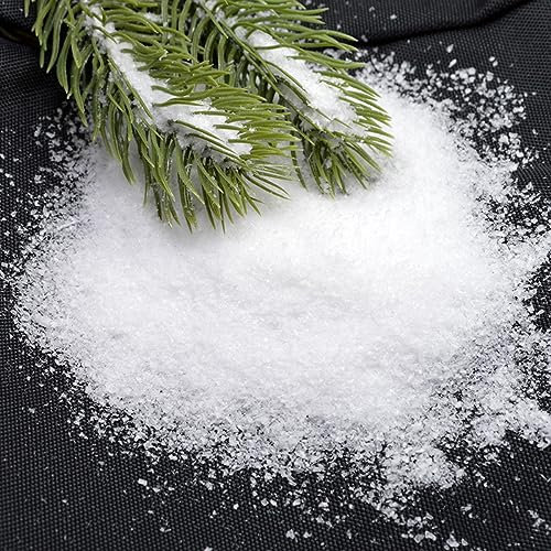 Wambere 2 Packung Kunstschnee,20g je Packung,Weihnachtssimulation Schneepulver Kunstschnee,Kristallschnee zum Dekorieren und Basteln,Weinachten Dekoschnee Pulverschnee,Christbaumschmuck Schnee,1mm