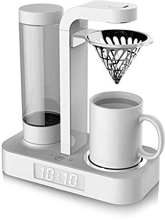 ROLTIN Coffee Maker With Timer, Independent Water Tank Automatic Household Tea Machine Ceramic Cup Sharing Hand Coffee Machine (White)