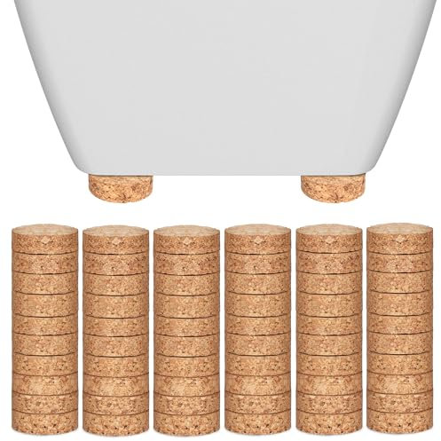 Winter Shore Supporto per Piante in Sughero da Esterno (60 Pezzi) - Base per Vaso da 5 x 1,5 cm - Supporto Antiscivolo - Terrazze, Giardini, Patio, Piastrelle, Pavimenti in Pietra, Interni