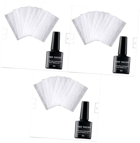 FRCOLOR 30pcs Nail Extension Fiber Nail Art Manicure Extension Fiber for Gel Kit Manicure for Art Polishing and Lengthening Tools
