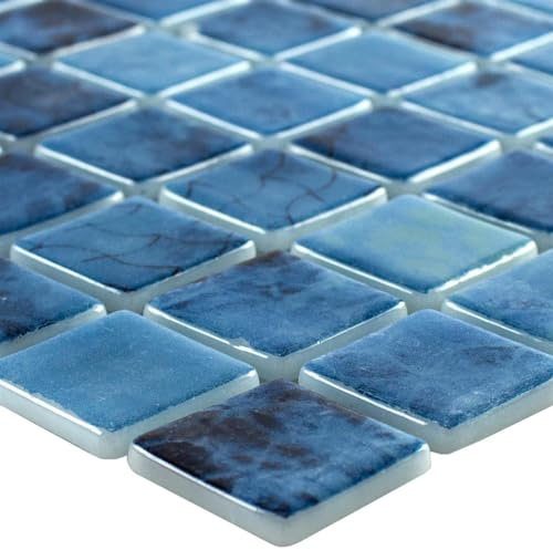 Mosaikfliesen Mosaik Matte Glas Schwimmbad Sauna Pool Küche Wand Bad Baltic Blau