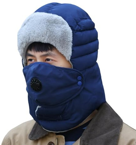 Gefomuofe Damen Winter Trappermütze Winddicht Warm Wintermütze Baseball Cap Bombermütze Russenmütze Fliegermütze Wintermütze Ohrenschützer Bomber Hut Unisex Fliegermütze