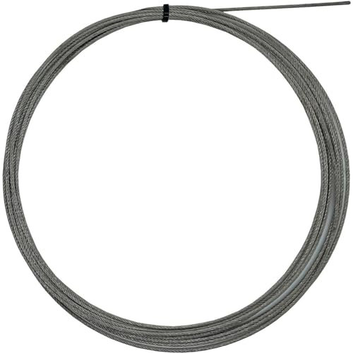 Cable metálico 10m Acero inoxidable V4A 316 1mm 7x7 Cuerdas inoxidable para sistemas de espaldera
