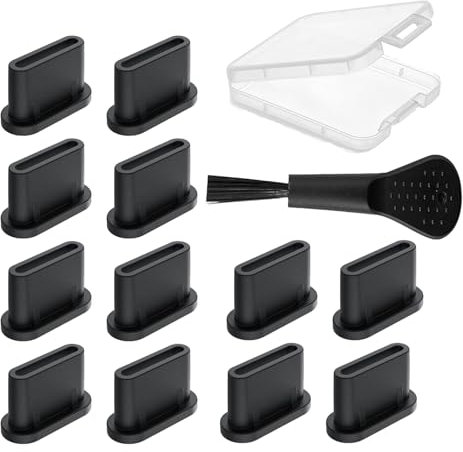 NEODTX USB C Staubschutz Stöpsel 12 Pcs SilikonhüLle USB 3.1 Typ C Port Für Meiste Typ-C Handy Tablet Zubehör iPhone 15 16 pro max Google Samsung Galaxy Xiaomi Redmi XPLORA Motorola USB C Schutzkappe