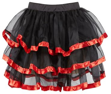 KUOSE Moulin Rouge Gothic Ballett Tutu Unterrock Kleidung Kurzer Rock 3 Layers
