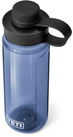 YETI Yonder Water Bottle with Leakproof Tether Cap, Lightweight and BPA-Free, Navy, 25 oz (750 ml)