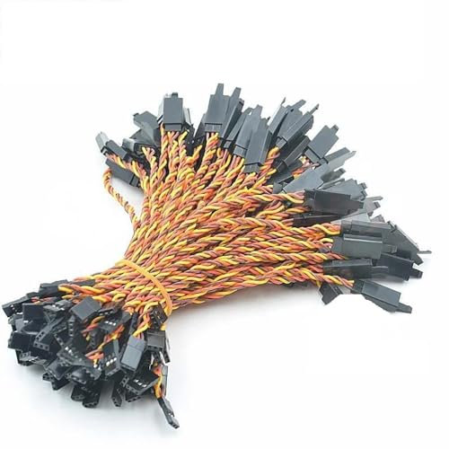 SPARKHOBBY Futaba JR Twisted Verlängerungskabel mit Haken, Anti-Interferenz, Hochstrom für RC-Servo (5 Stück, 60 Kerne, 50 cm), 30/60 Kerne, 15/30/500 cm, 5 Stück