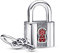 Wedanor Donna Ciondolo- Lucchetto e lucchetto chiave Argento 925 Colgantes con Zirconia cubica per Charm Bracciale
