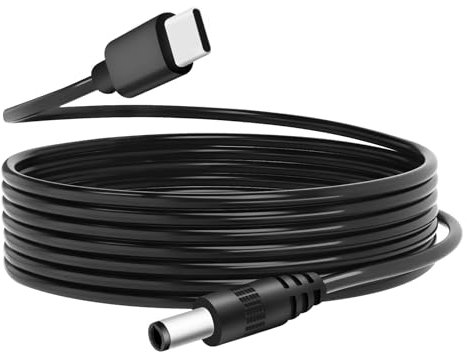Gbformat USB C à DC 5.5x2.1mm Câble de Charge d'extension d'alimentation PD 100W 20V/5A Type C Entrée à DC Sortie Câble de Charge d'alimentation pour Ordinateur Portable/Routeur/Chat Optique (2M)