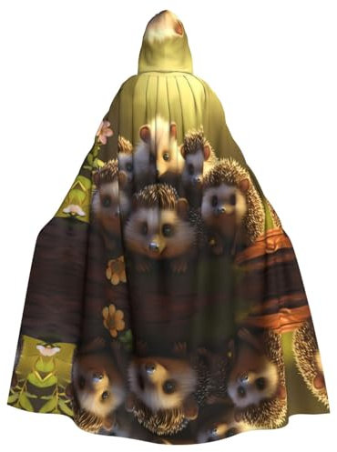 BROLEO Halloween Erwachsene Kapuzenumhang für Partys und Kostüme, viele Igel Bild