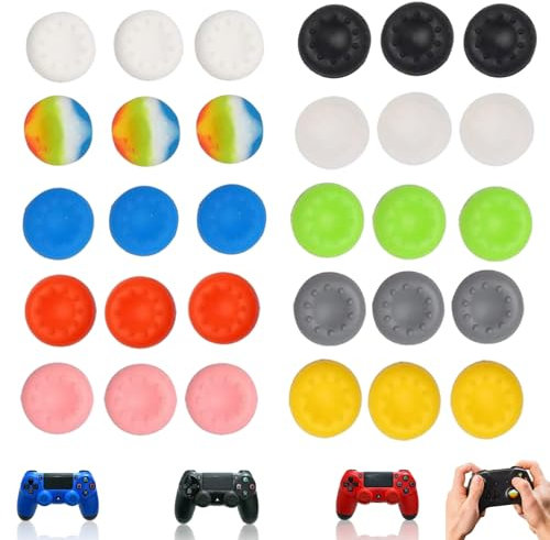 30pcs Silicone Xbox Thumb Grips Accessori, Xbox Controller Thumb Grips, Joystick Silicone Accessori Parti di ricambio, Manopole colorate Pollice Cover Cap