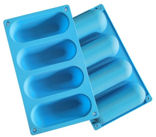 Cabilock 2pièces Moule Silicone Pour Pain Hot-dog Diy Moules Cuisson Pain Facile Démoulage Pour Déjeuner Et Pique-