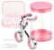 NIXRET Contact Lenses Wearing Aids with Cases Contact Lens Eyelid Stretcher Soft Silicone Contact Lens Remover Contact Lens Cases Contact Lens Applicator for Daily​ (Pink)