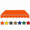 ZYXQQJ Markisenbespannung Canvas Wasserdicht (ohne Rahmen) Ersatzstoff Für Einziehbare Klemmmarkise Sonnenschutz Ersatz Markisenstoff(Orange,8x6.5ft/250x200cm)