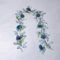 Blumenkette Fahrrad Kind Blumenstrauß Wandpflanze Rattan ,Künstliche Seidenkirschblüten-Blumen-Hängende Rebe,Wohnkultur Brauthochzeitsdekoration Blumen Girlanden Für Draußen Blumen (Blau,175cm)