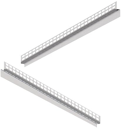 Aquabad Edelstahl Gefälle Wandprofil Clive Wall für begehbare Dusche 100cm, 1x paar (links und rechts), Kantenhöhe 12mm