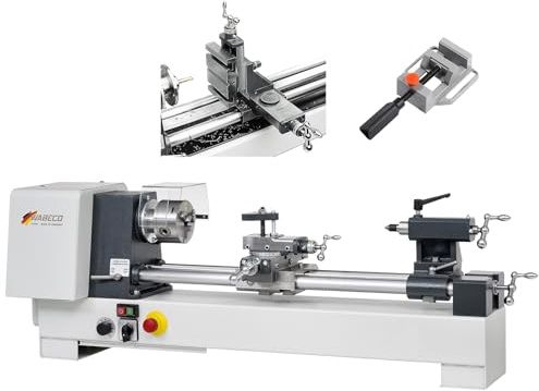 WABECO Drehmaschine D2400 H20 mit Frästisch und Maschinenschraubstock 1,4 kW Spitzenweite 500 mm Made in Germany