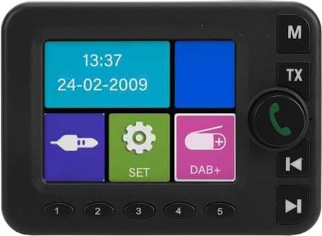 Denash DAB-Digitalradio-Adapter Im Auto, Bluetooth 5.0 FM-Transmitter mit 2,8-Zoll-TFT-Bildschirm für Kristallklaren Klang und Aktualisierungen in Echtzeit