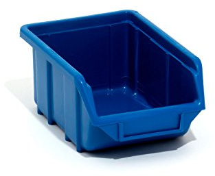 Patrol Group ECOMALNIEPG001 Stapelbox Sichtlagerkästen Kunststoff PP Lagerbox, blau, 110 x 165 x 75 mm, Größe 1