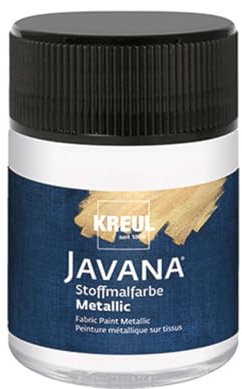 Kreul JAVANA Tex Stoffmalfarbe Metallic Weiß 50ml [Spielzeug]