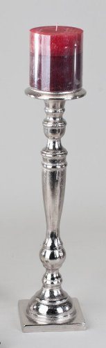 formano Kerzenständer Leuchter 44 cm Alu Klassik mit Matter Oberfläche