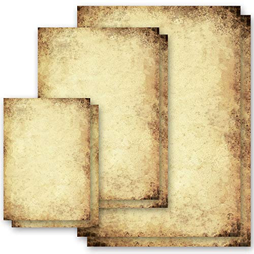 100 Blatt Briefpapier Vintage ALTES PAPIER - DIN A5 Format - Paper-Media
