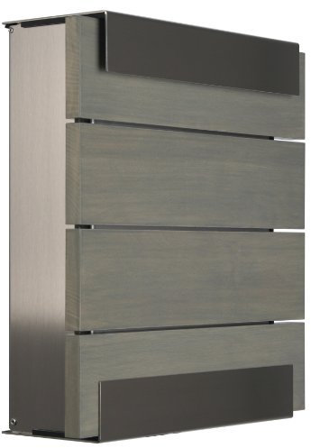 Keilbach Briefkasten glasnost Holzfront holzgrau 071503