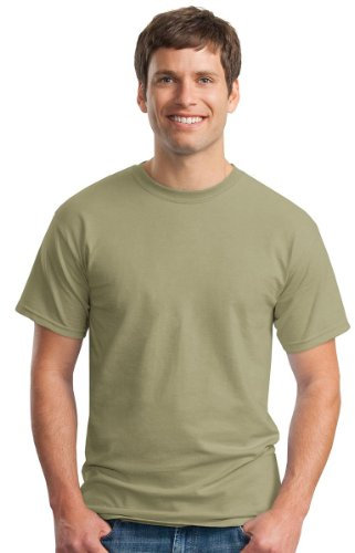 Gildan Mens Ultra Cotton Short Sleeve T-Shirt (2XL) (Prarie Dust)