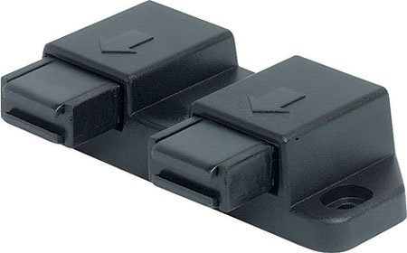 City Deco Centre Magnetic Pressure Catch for Double Glass Doors - Finish - Black