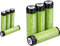 Amazon Basics AA-Batterien, wiederaufladbar, vorgeladen, 4 Stück (Aussehen kann variieren) & AAA-Batterien, wiederaufladbar, vorgeladen, 4 Stück (Aussehen kann variieren)