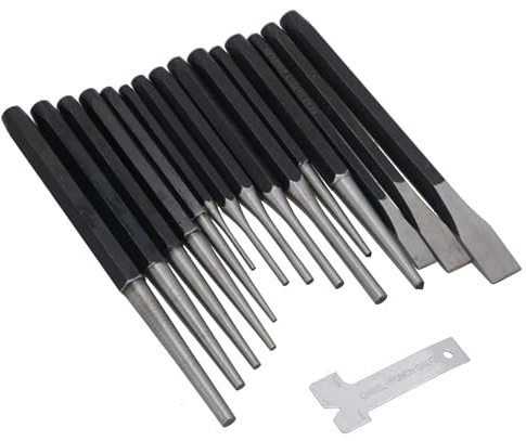 AB Tools US PRO b2071 16pc Punch & Chisel Set, Black