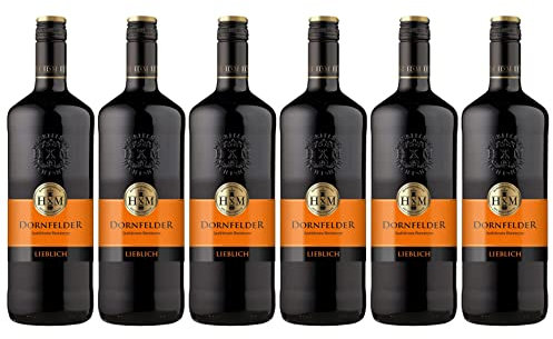 HXM - Rotwein, Dornfelder Lieblich Qualitätswein Rheinhessen (6 x 1 l)