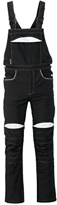 Planam 2920106 DuraWork Latzhose, Schwarz/Grau, Größe 106